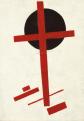 Kazimir Malevics: Mystic Suprematism (Red Crosson Black Circle), 1920–22